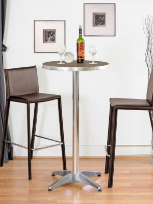 Dixon Brown Leather Bar Stool