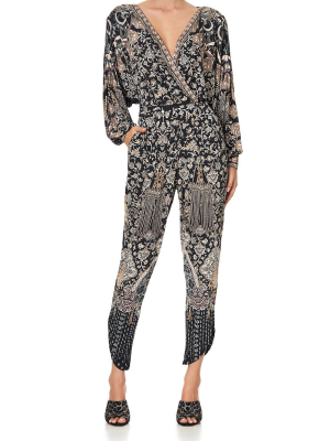 Jersey Twist Front Jumpsuit Dust Her Off