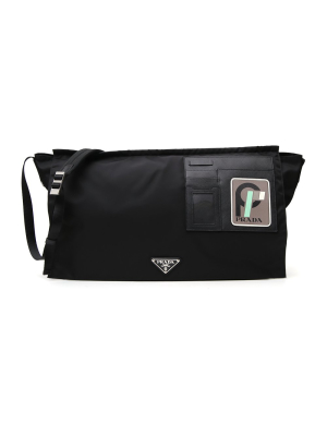 Prada Logo Xl Runway Messenger Bag