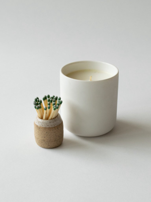 S|h Ceramic Matchstick Holder