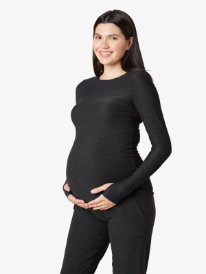 Featherweight Count On Me Maternity Crew Pullover