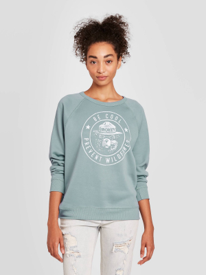 Women's Smokey Bear Graphic Sweatshirt - Blue