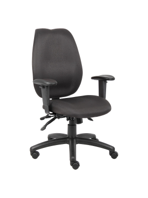 High Back Task Chair With Seat Slider Black - Boss Office Products