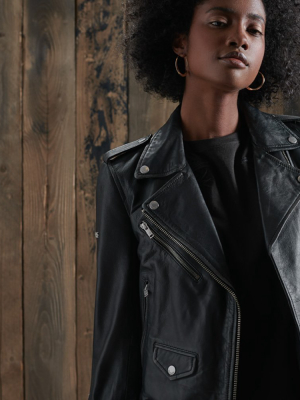 Rylee Leather Biker Jacket