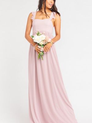 June Maxi Dress ~ Neutral Mauve Chiffon