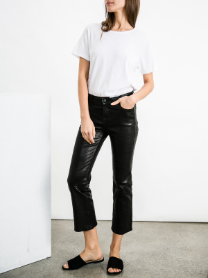 Selena Mid-rise Crop Bootcut - Leather