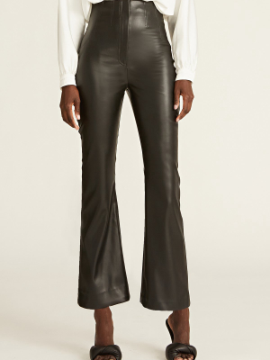 Aylin Faux Leather Cropped Pants