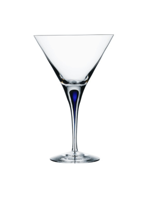 Orrefors Intermezzo Blue Martini Glass