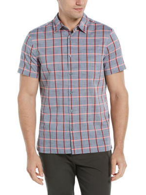 Tonal Plaid Slub Shirt