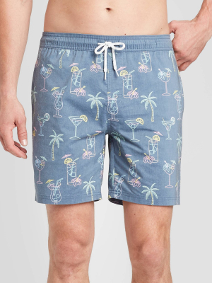 Men's 7" Cocktail Hour Swim Trunks - Goodfellow & Co™ Classic Navy