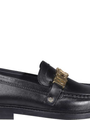 Moschino Logo Plaque Loafers