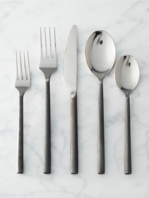 20-piece Rush Blackened Handle Flatware Set