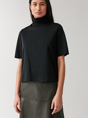 Boxy Mock Neck Top