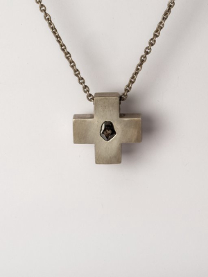 Mini Plus Necklace (0.8 Ct, Diamond Slab, Da+dia)
