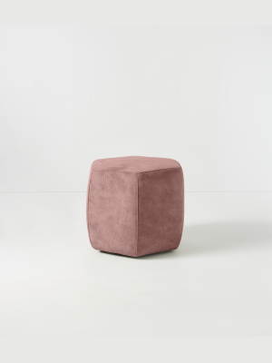 Isolde Hexagonal Leather Ottoman