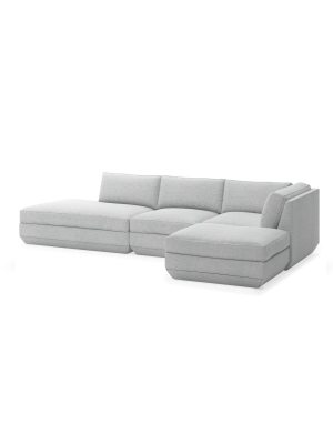 Podium Modular 4pc Lounge Sectional B - Rf