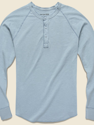 Pointelle Henley - Light Blue