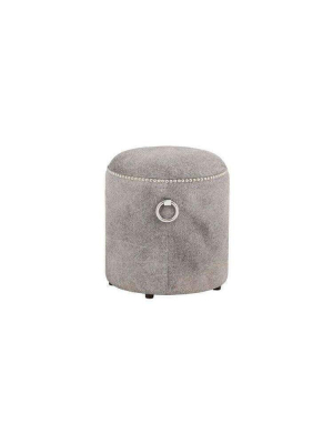 Oriole  Ottoman - Grey Cowhide