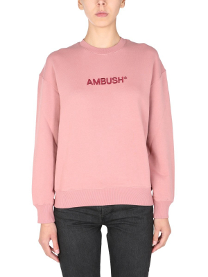 Ambush Logo Embroidered Crewneck Sweatshirt