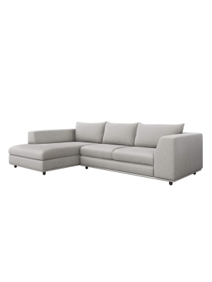 Interlude Home Comodo Left Chaise 2 Piece Sectional - Light Gray