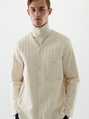 Cotton Mix Padded Shirt