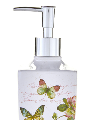 Lakeside Rose Garden Bathroom Soap And Lotion Hand Pump - Farmhouse Room Accent