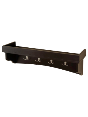 Shaker Cottage Coat Hooks With Tray - Alaterre Furniture