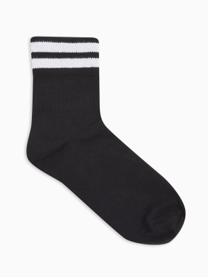 Black Stripes Tube Socks