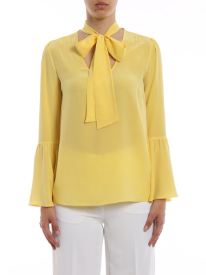 Michael Michael Kors Pussy-bow Flared Blouse