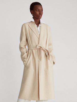 Wool-blend Belted Coat