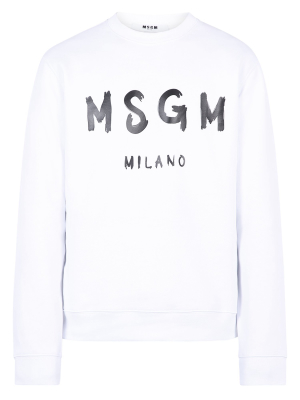 Msgm Logo Printed Sweatshirt