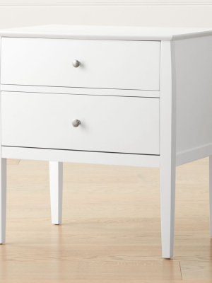 Mason 2-drawer White Nightstand