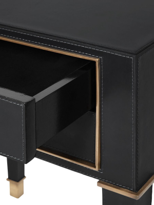 Hunter 2-drawer Side Table In Black