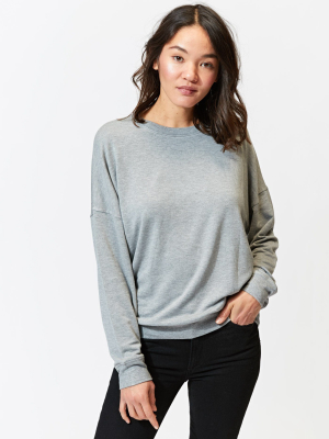 Cathy Boyfriend Feather Fleece Pullover