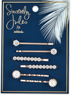 Sincerely Jules By Scünci Crystal And Pearl Bobby Pins -6pk