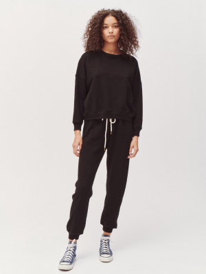 The Pure Knits Vintage Sweatpant. -- True Black