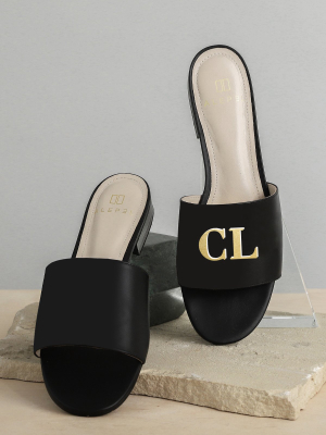 Monogram Black Slide