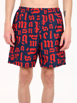 Palm Angles Monogram Printed Swim Shorts