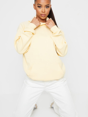 Cream Rib Oversized Hoodie