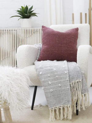 Pom Pom At Home Zaidee Oversized Throw - Natural/grey