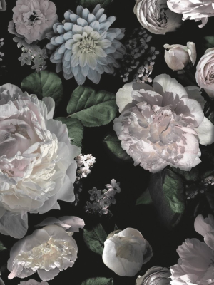 Moody Floral Self-adhesive Wallpaper By Tempaper