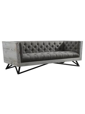 Armen Living Regis Contemporary Sofa Gray