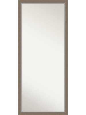 27" X 63" Eva Framed Full Length Floor/leaner Mirror Brown - Amanti Art