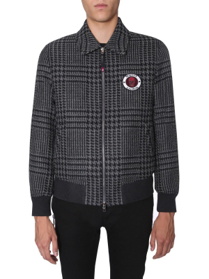 Alexander Mcqueen Houndstooth Bomber Jacket