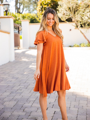 The Gabriella Dress - Orange/clay