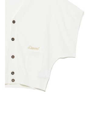 Dsquared2 Logo Embroidered Button-up Cardigan