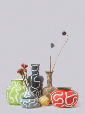 Memphis Monk Porcelain Vase