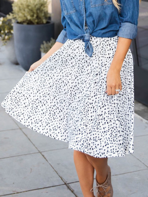 Laura Skirt - White Dot