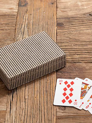 Pigeon & Poodle Lesten Small Card Box Set - Brown Candy Striped