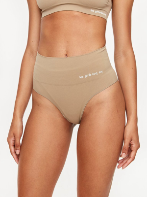 Les Girls Les Boys Semi Sheer Brief - Coriander